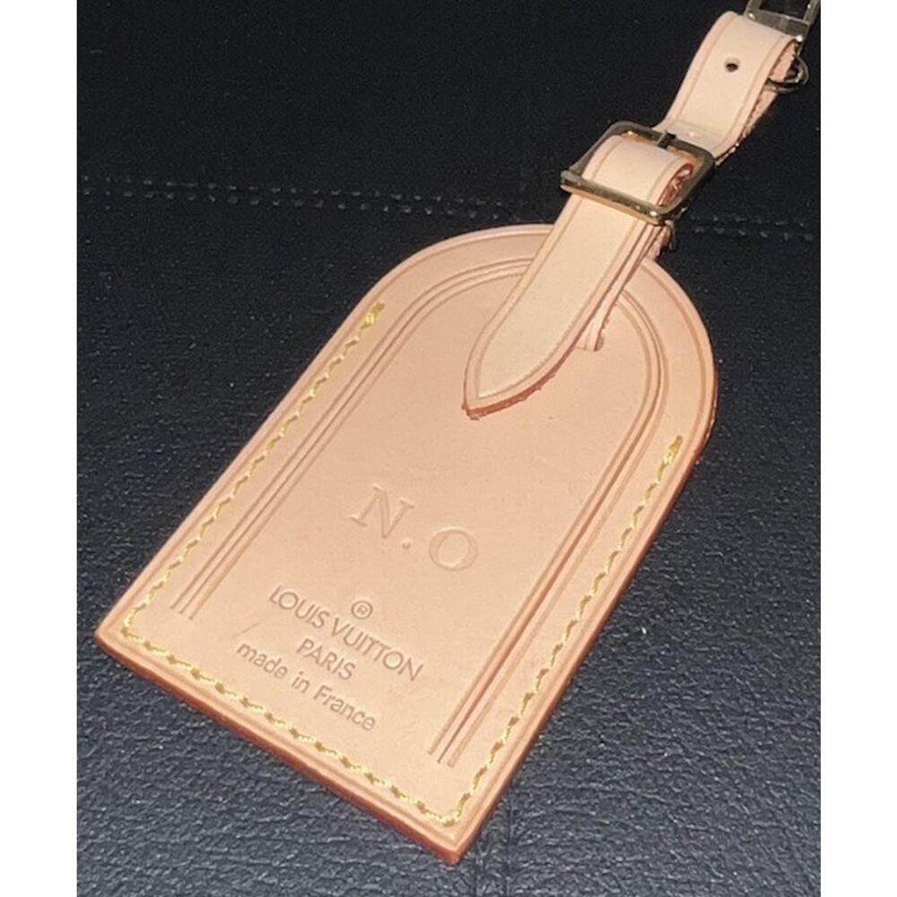Louis Vuitton Natural Leather Name Tag Goldtone - Beige Large